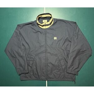 Vintage Notre Dame Windbreaker Jacket Men's XL Oversized Side‎ Zip College 90s